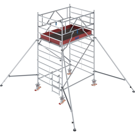 Aluminiowe rusztowanie jezdne Krause STABILO 5000 (2,00 × 1,50 m) – wysokość robocza 4,3–12,3 m